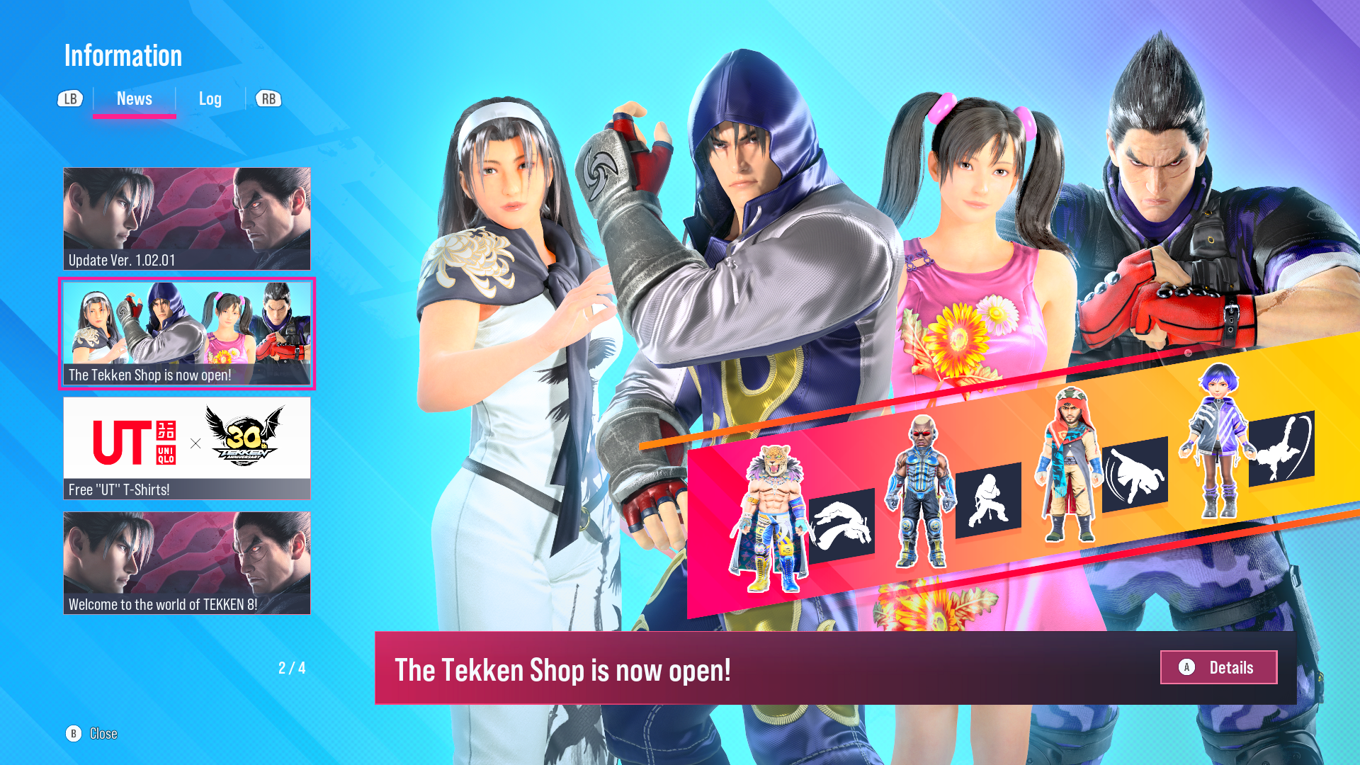 Tekken Shop is UNFORTUNATELY open…