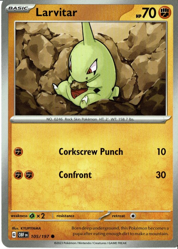 Larvitar (Common) – Pokémon Card